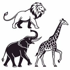 Fototapeta premium Animal icons vector image back to no background (50).eps