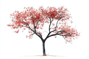 Obraz premium tree watercolor isolated on white background