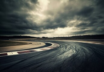 The exhilarating atmosphere of a race track experience.