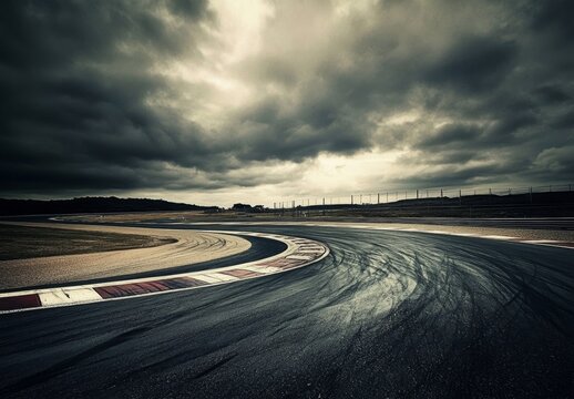 The exhilarating atmosphere of a race track experience.
