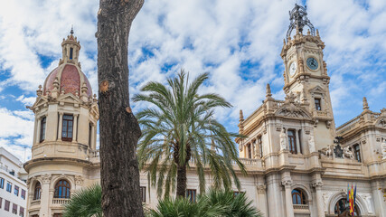 Obraz premium Monumental Town Hall of the city of Valencia, Spain.