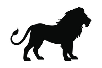 Lion silhouette vectot art illustration