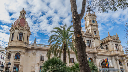 Fototapeta premium Monumental Town Hall of the city of Valencia, Spain.