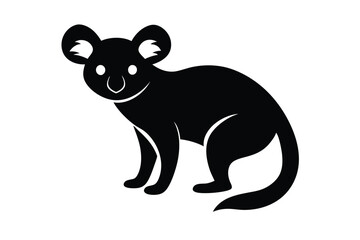 Koala silhouette vectot art illustration