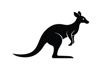 Kangaroo silhouette vectot art illustration
