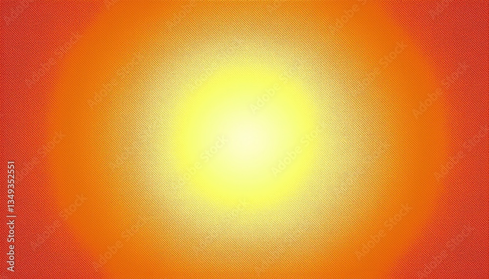 Poster abstract glowing sunburst gradient with warm yellow center and orange red edges, perfect for backgro