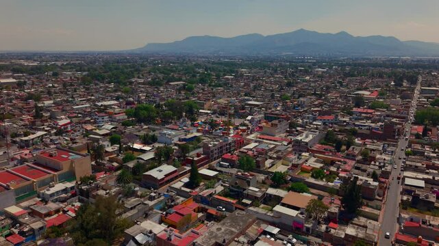 Tultepec Mexico - Aerial - Shot Moves Around