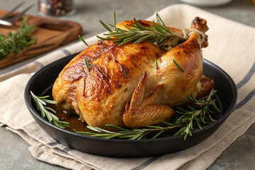 Fototapeta premium Roasted Chicken with Rosemary