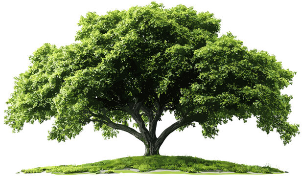 Realistic vector PNG illustrations of huge trees, nature background with cutout trees, large tree images, realistic tree graphics, forest scene, nature vector clipart, tree silhouette.