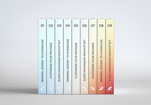 Box Spine Set Mockup