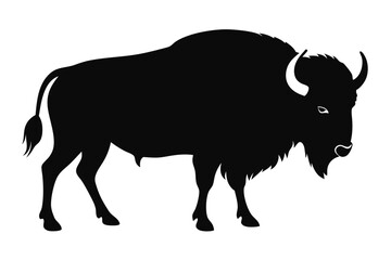 black silhouette of a bull