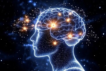 Conceptual Art of the Human Brain Focusing on Meditation Themes