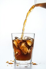 Iced beverage being poured