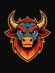 Angry Bull Mascot Design for Sports, Gaming, and Branding