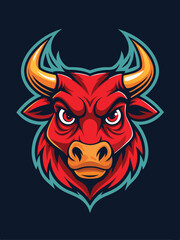 Angry Bull Mascot Design for Sports, Gaming, and Branding