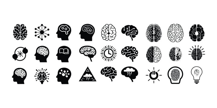 Human brain icon in line style. Editable stroke. Brain and Artificial Intelligence Icons Brain or mind side view flat vector icon for medical apps and websites brain icon
 