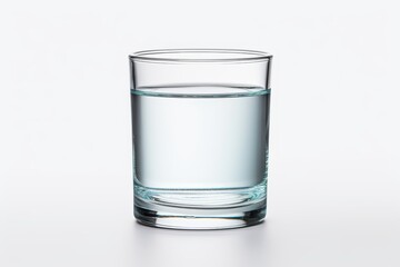 Isolated glass of water on a clean white background for refreshing beverage presentation