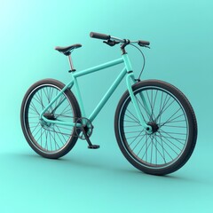 Fototapeta premium 3d style blue bicycle