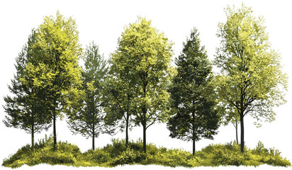 Greenery vector forest shapes, trees cut out, transparent backgrounds png, environmental, nature, eco-friendly, foliage, green landscape, forest silhouettes, nature trees