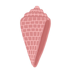 Hand drawn seashell in pastel colors. Design element for print, sticker, greeting card and invitation.