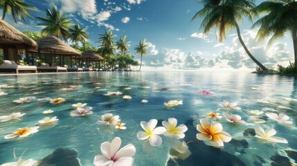 Digits Floating in Lagoon Pool with Floating floatEy.
