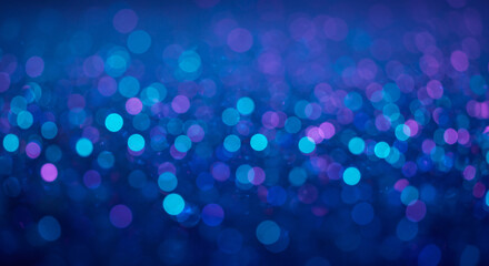 Blue Glow Background with Bokeh Lights