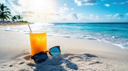 2025 Written in Sand Next to Sunglasses and Tropical