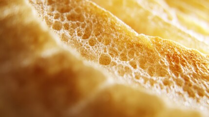 Golden Abstract Foam Texture with Air Bubbles Close-Up