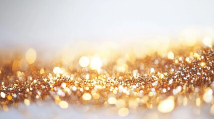 Golden Glitter Texture with Sparkling Lights