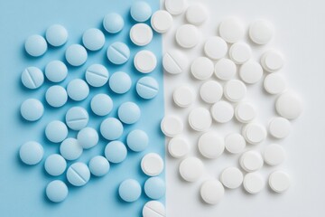Pills on Divided Background