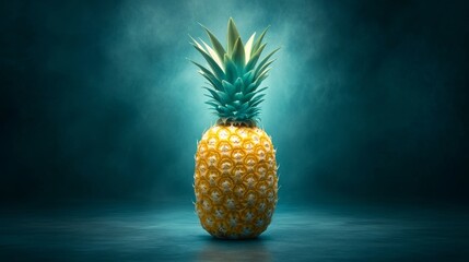 Fresh tropical pineapple sour summer delight exotic fruit studio setting vibrant colors