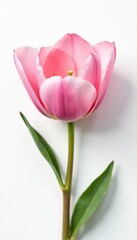 Fototapeta premium Delicate flower petals unfolding on white background, isolated, spring, flowers