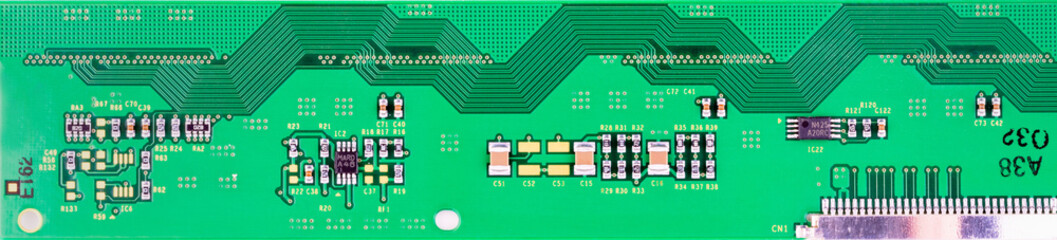green panoramic macro background microcircuit texture top view