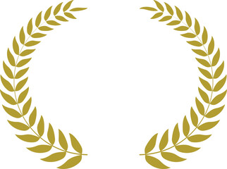 Laurel Wreath Ribbon Vector Illustration