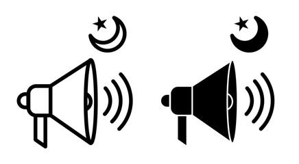 Adzan icons pack. vector illustrations designs