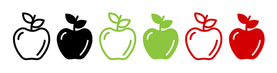 Apple icons pack. vector illustrations designs