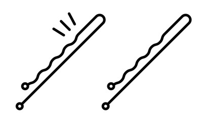 Bobby pin icons pack. vector illustrations designs