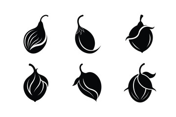Salak (Snake Fruit) – Salacca zalacca silhouette vector illustration