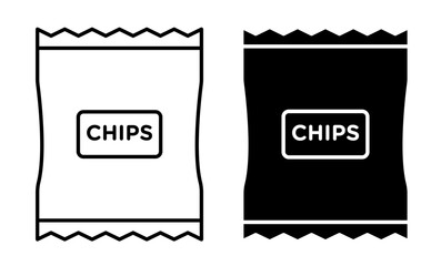Chips icons pack. vector illustrations designs