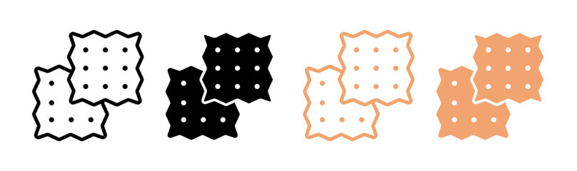 Crackers icons pack. vector illustrations designs