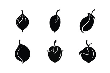 Salak (Snake Fruit) – Salacca zalacca silhouette vector illustration