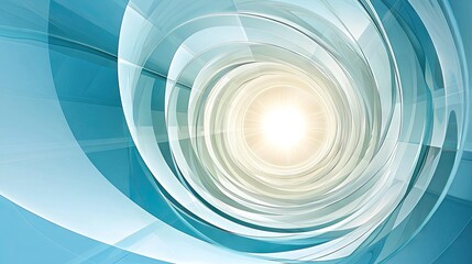 Abstract blue and white background featuring a soft-focus white circle at the center, creating a minimalist modern look.