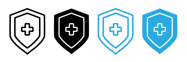 Immune guard icons pack. vector illustrations designs