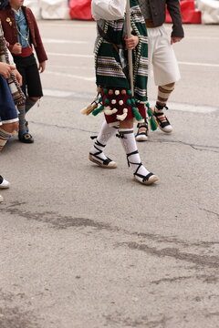 The photo shows parts of the traditional, national costume, Fallera's dress.