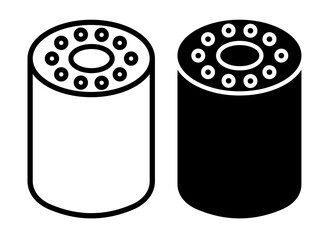 Oil filter icons pack. vector illustrations designs