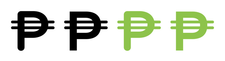 Philippine currency icons pack. vector illustrations designs