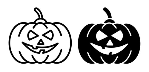 Pumpkin icons pack. vector illustrations designs