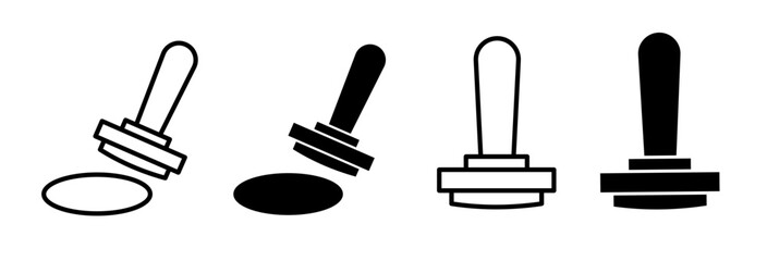 Rubber stamp icons pack. vector illustrations designs