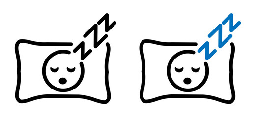 Sleeping icons pack. vector illustrations designs