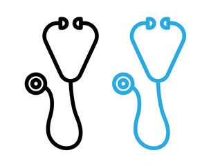 Stethoscope icons pack. vector illustrations designs